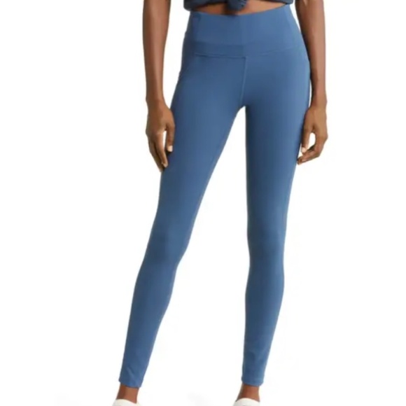 Zella Recycled Live In Pocket Leggings Full Length Navy Denim SZ L - Picture 2 of 15